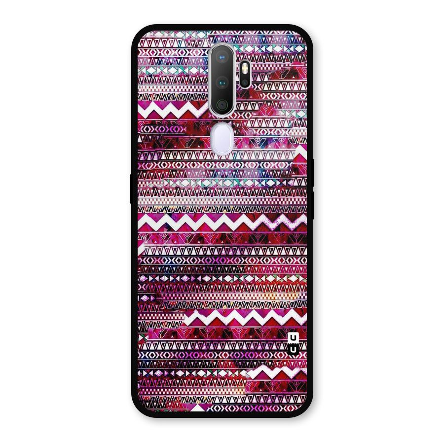 Pink Indie Pattern Metal Back Case for Oppo A9 (2020)