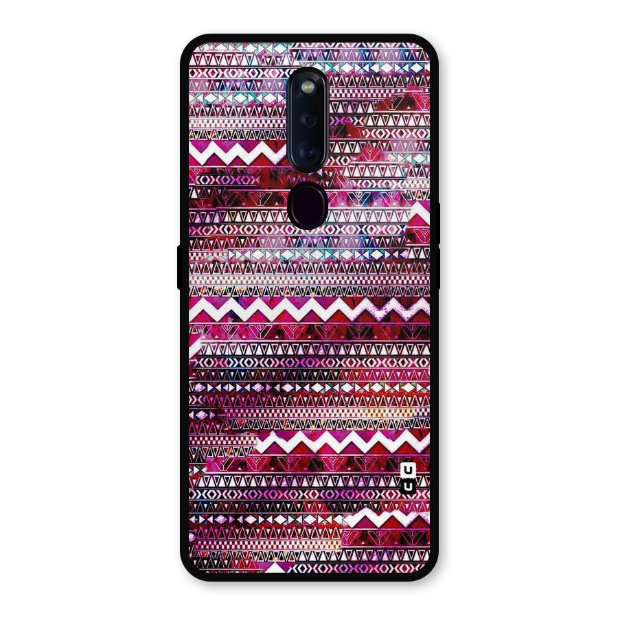 Pink Indie Pattern Metal Back Case for Oppo F11 Pro
