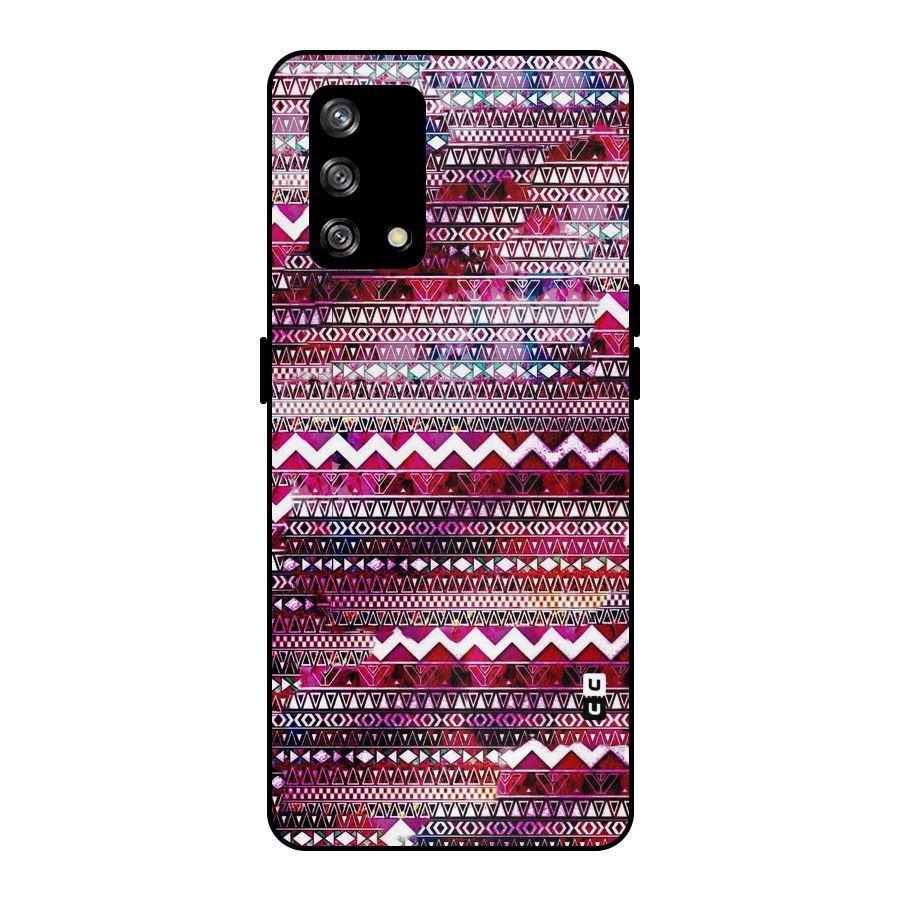Pink Indie Pattern Metal Back Case for Oppo F19