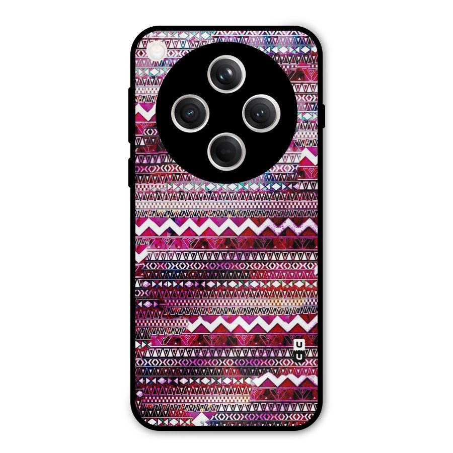 Pink Indie Pattern Metal Back Case for Oppo Find X8