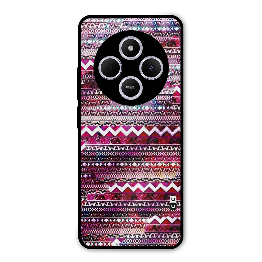 Pink Indie Pattern Metal Back Case for Poco M7