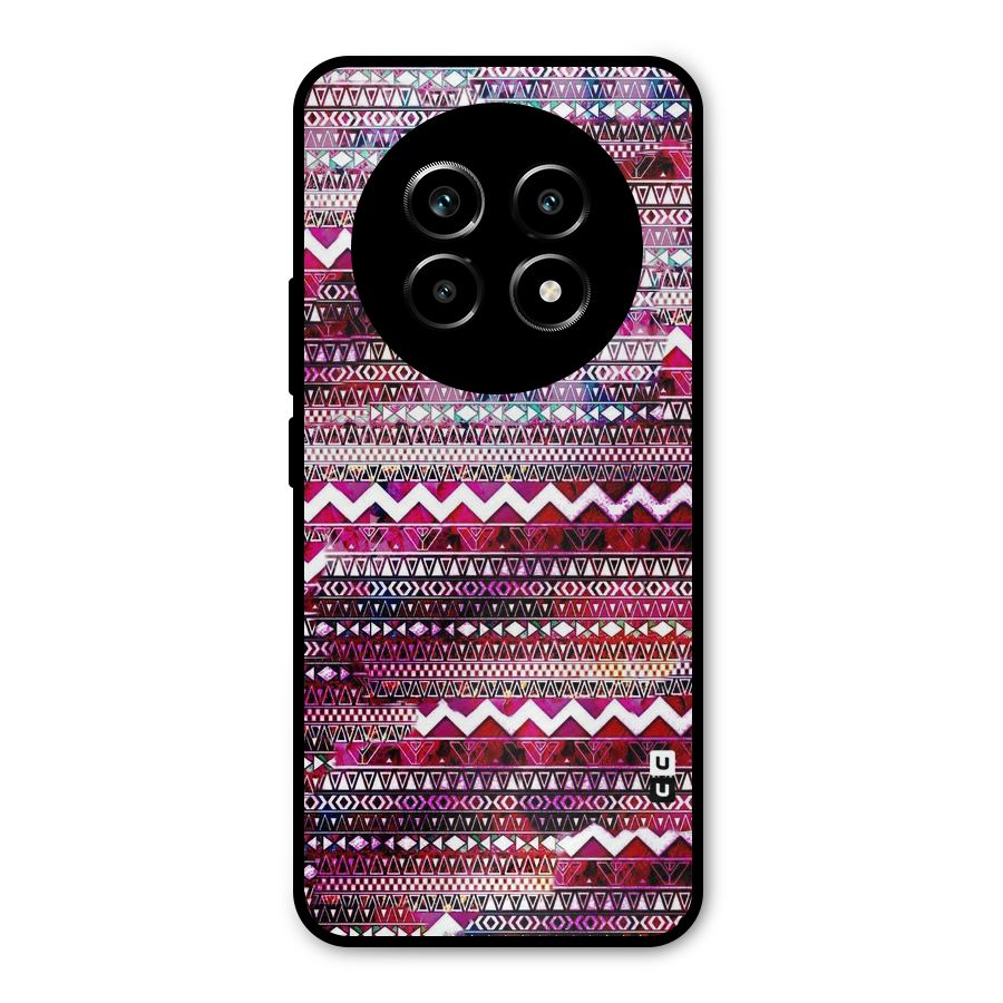 Pink Indie Pattern Metal Back Case for Realme 13 Pro