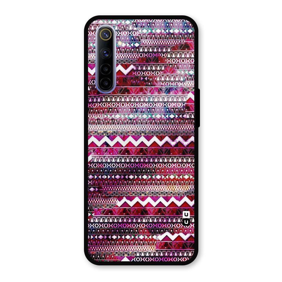 Pink Indie Pattern Metal Back Case for Realme 6i