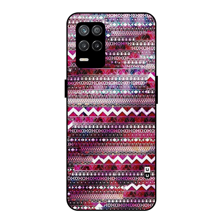 Pink Indie Pattern Metal Back Case for Realme 9 5G