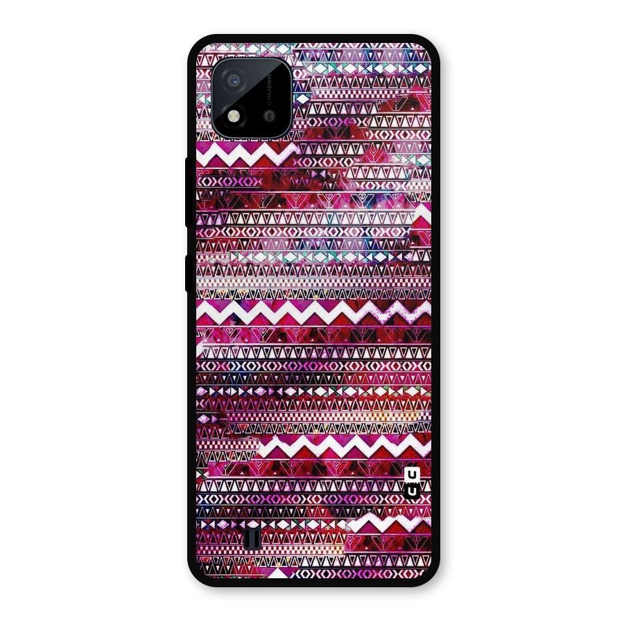 Pink Indie Pattern Metal Back Case for Realme C11 2021