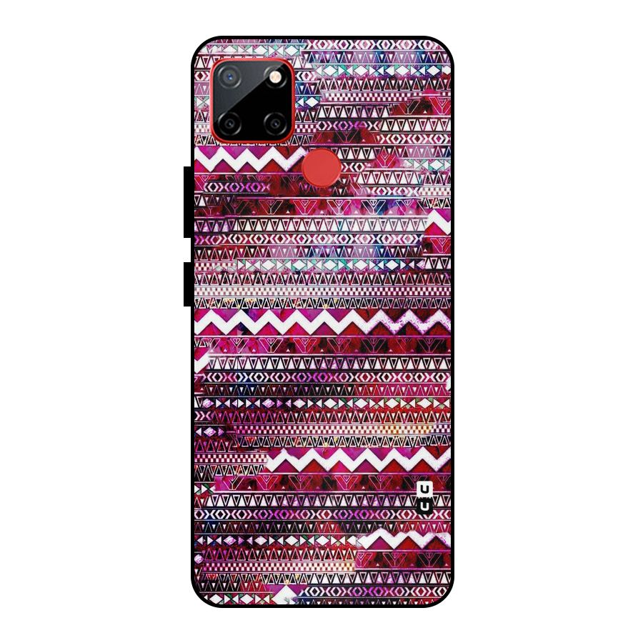 Pink Indie Pattern Metal Back Case for Realme C12