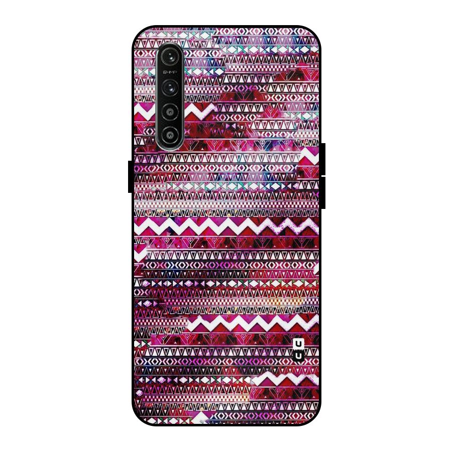 Pink Indie Pattern Metal Back Case for Realme XT