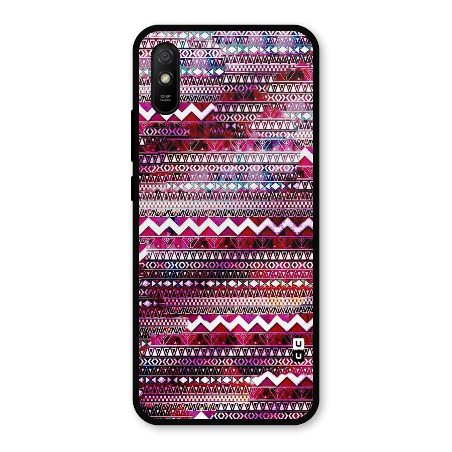 Pink Indie Pattern Metal Back Case for Redmi 9i