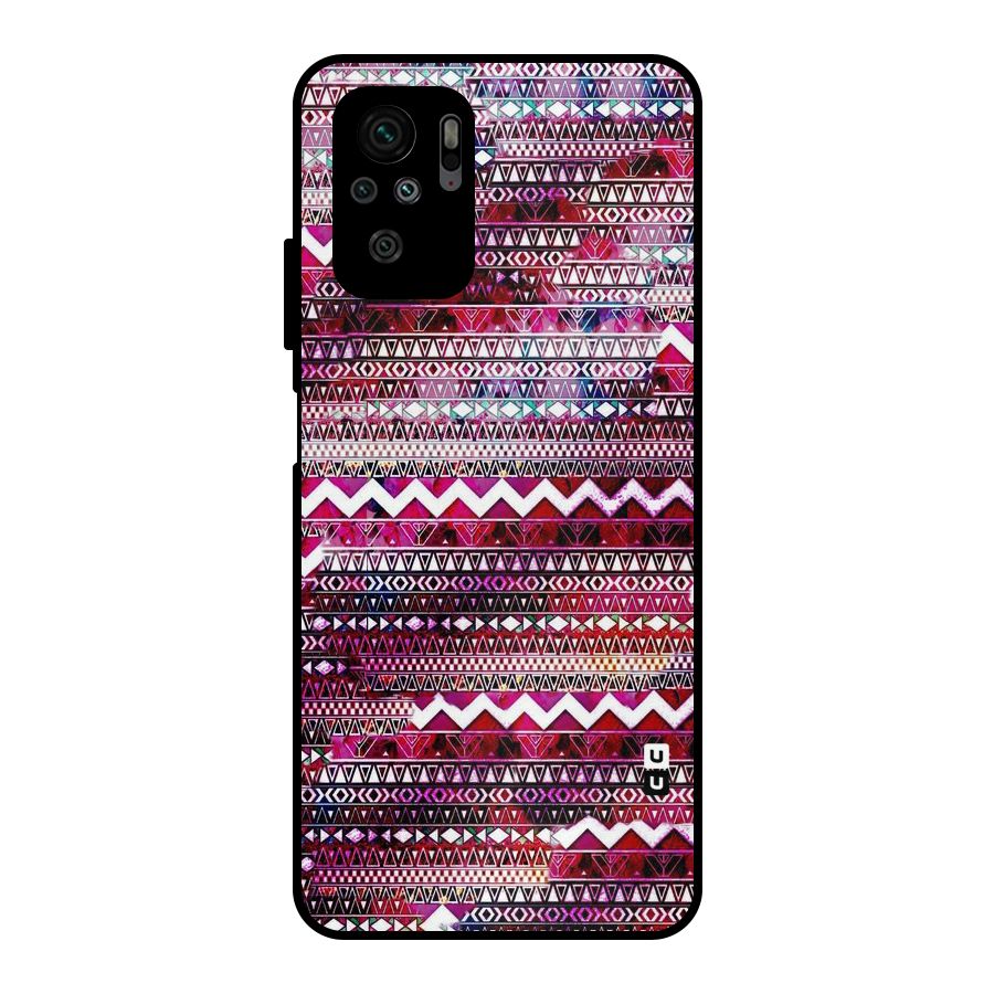 Pink Indie Pattern Metal Back Case for Redmi Note 10S