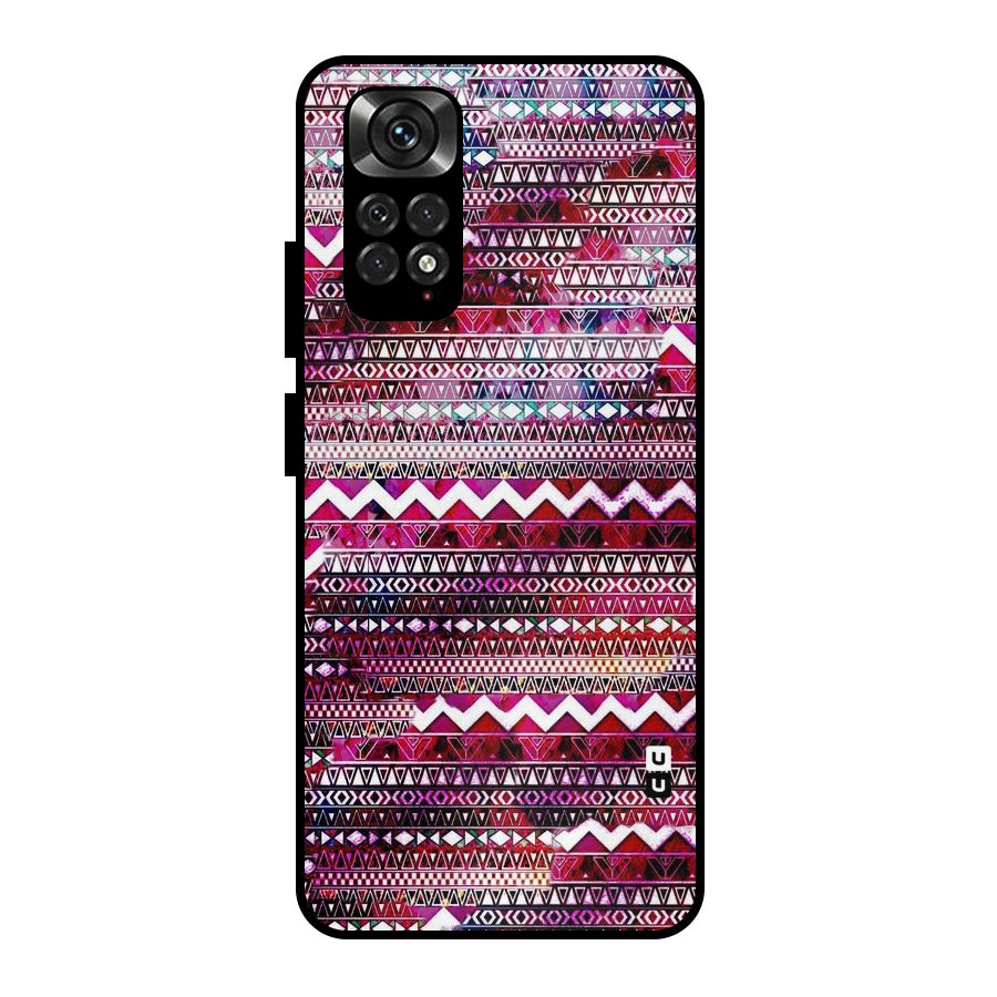 Pink Indie Pattern Metal Back Case for Redmi Note 11 Pro Plus 5G