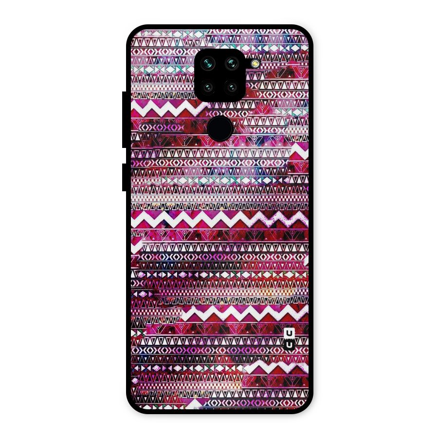 Pink Indie Pattern Metal Back Case for Redmi Note 9
