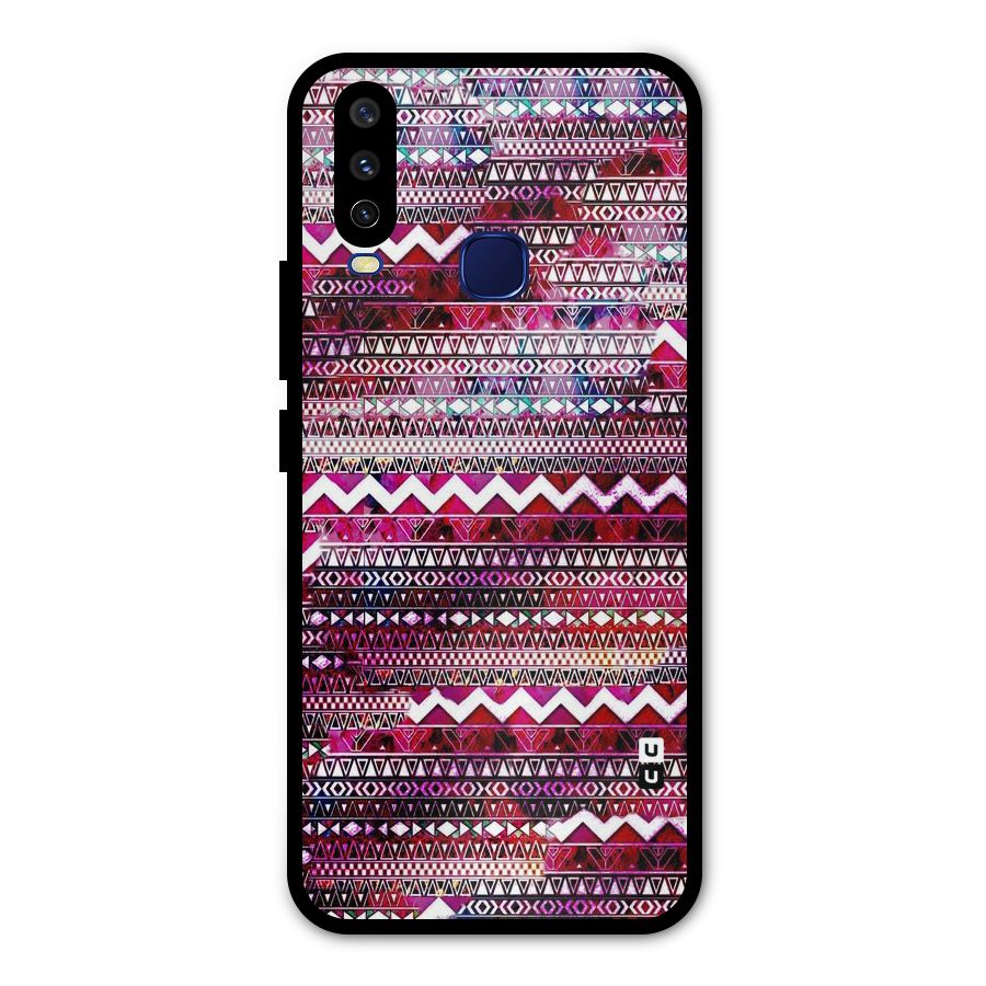 Pink Indie Pattern Metal Back Case for Vivo Y15