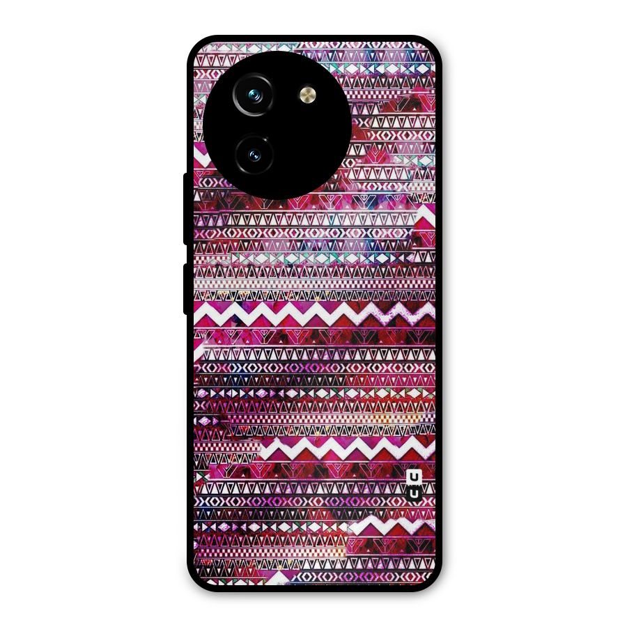 Pink Indie Pattern Metal Back Case for Vivo Y200i