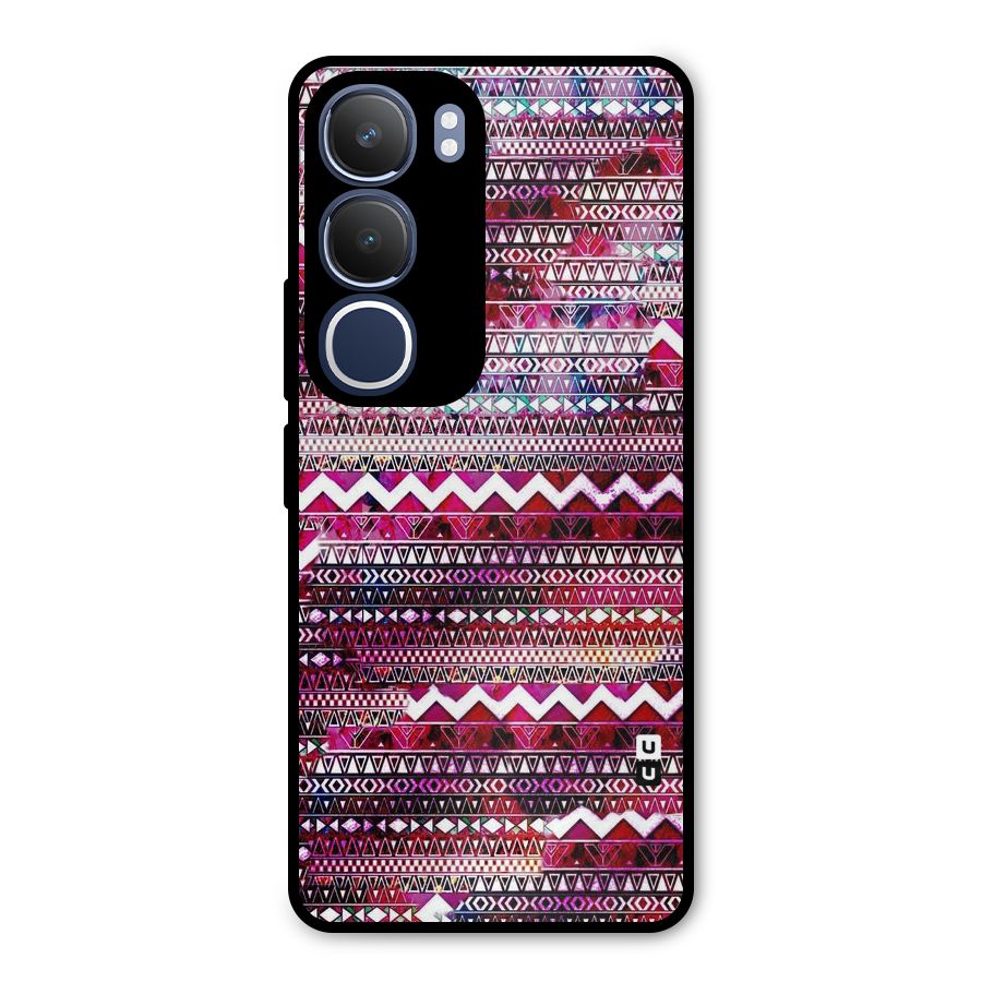 Pink Indie Pattern Metal Back Case for Vivo Y29