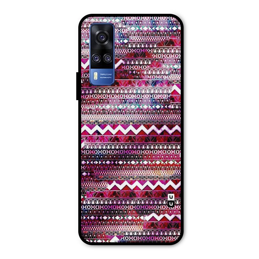 Pink Indie Pattern Metal Back Case for Vivo Y31