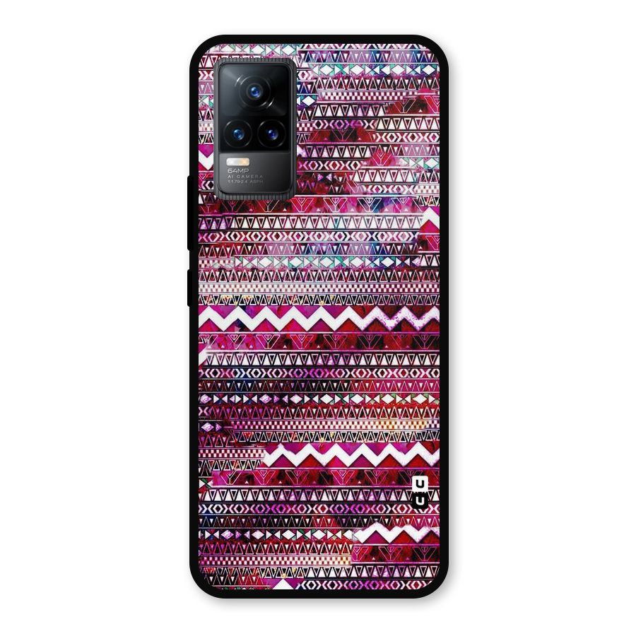 Pink Indie Pattern Metal Back Case for Vivo Y73