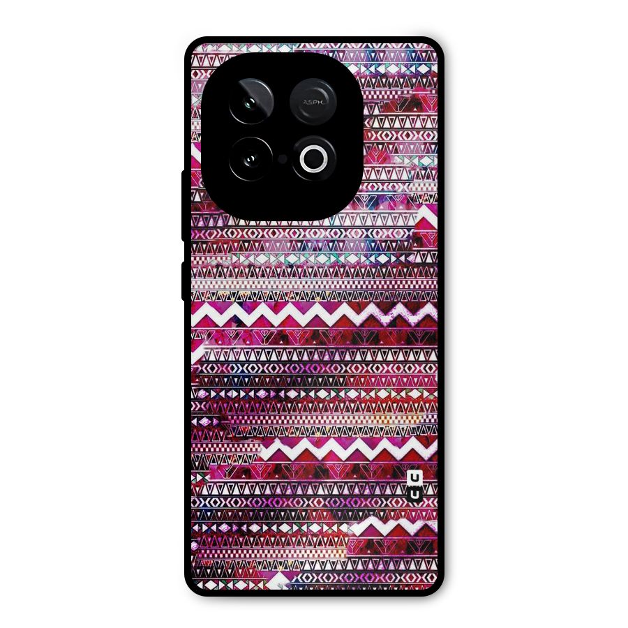 Pink Indie Pattern Metal Back Case for iQOO Neo 10