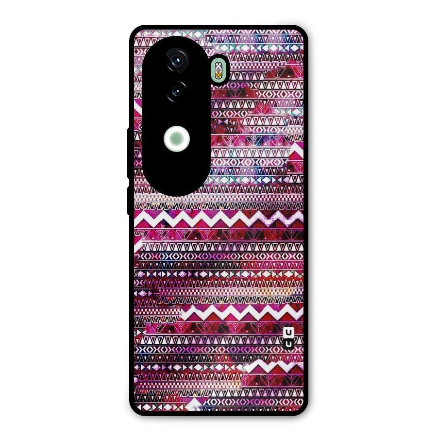 Pink Indie Pattern Metal Back Case for iQOO Z9s
