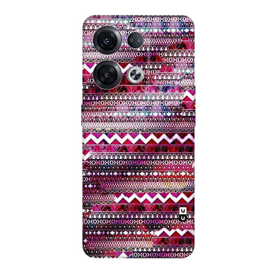 Pink Indie Pattern Original Polycarbonate Back Case for Oppo Reno8 Pro 5G
