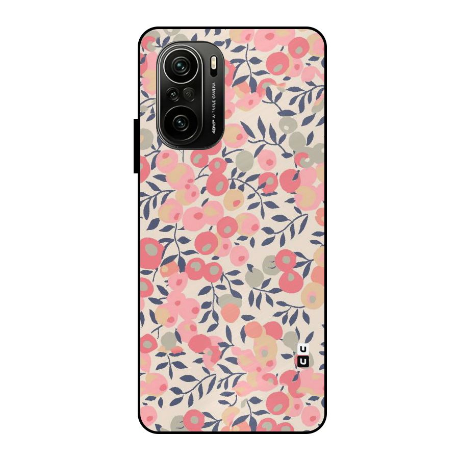 Pink Leaf Pattern Metal Back Case for Mi 11X Pro