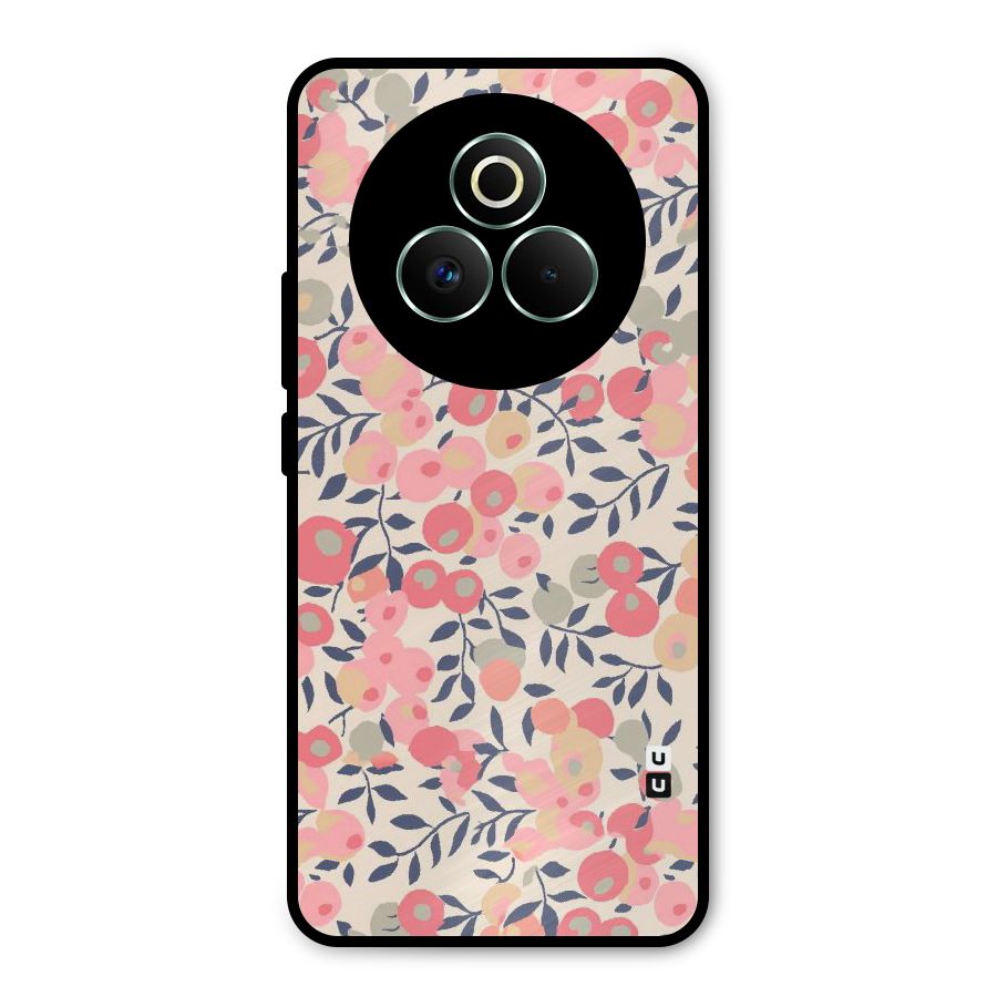 Pink Leaf Pattern Metal Back Case for Realme P3 Pro