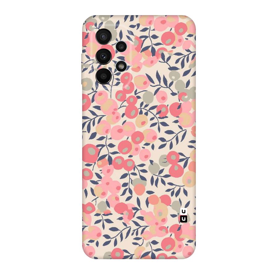 Pink Leaf Pattern Original Polycarbonate Back Case for Galaxy A23