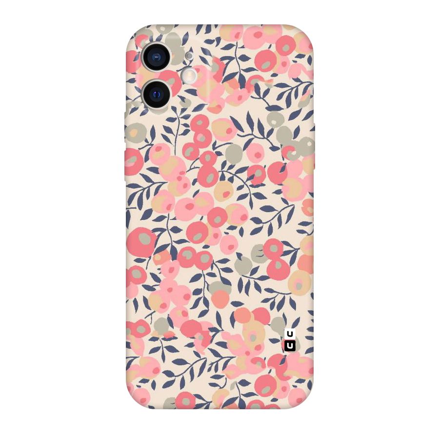 Pink Leaf Pattern Original Polycarbonate Back Case for iPhone 12 Pro