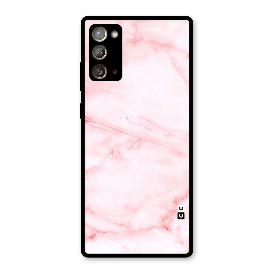 Pink Marble Print Glass Back Case for Galaxy Note 20