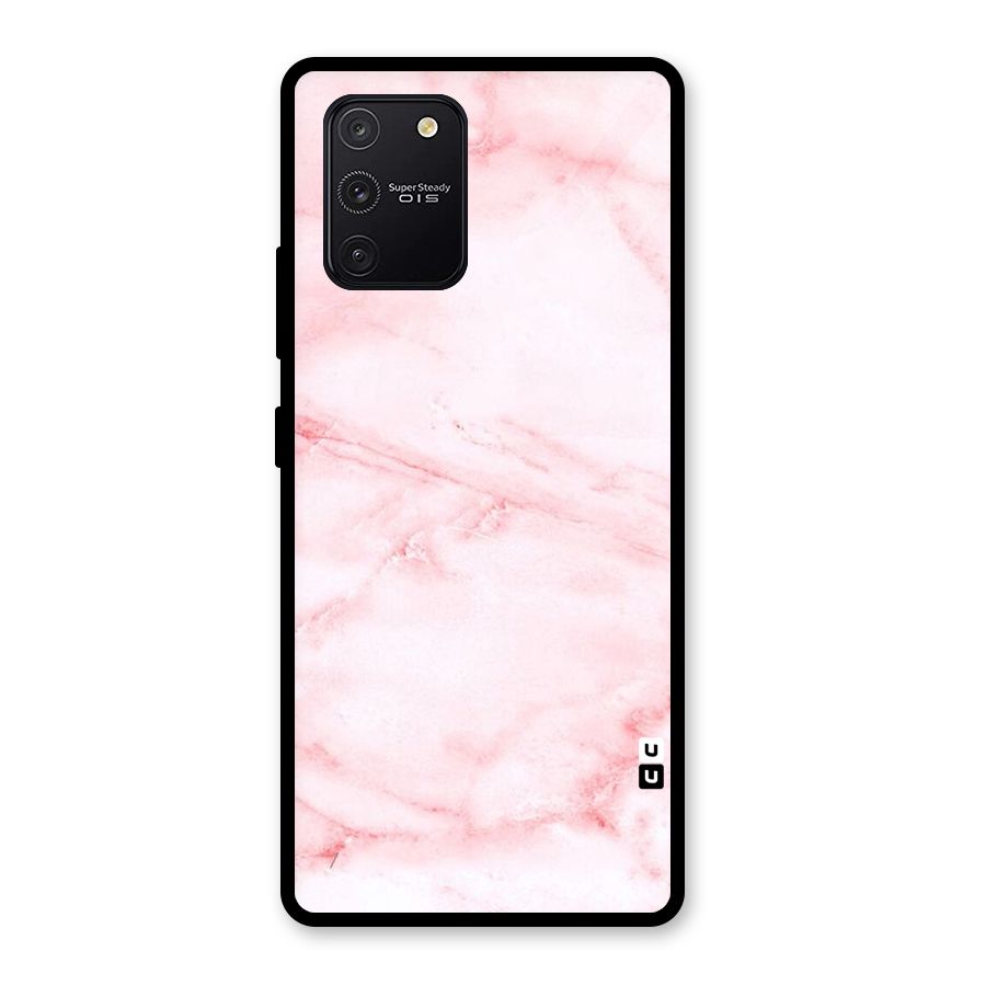 Pink Marble Print Glass Back Case for Galaxy S10 Lite