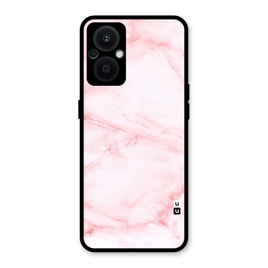 Pink Marble Print Glass Back Case for Oppo F21s Pro 5G