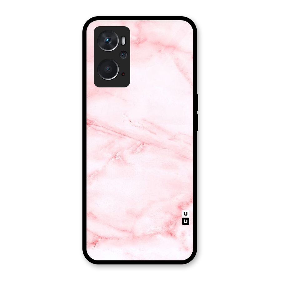 Pink Marble Print Glass Back Case for Oppo K10 4G