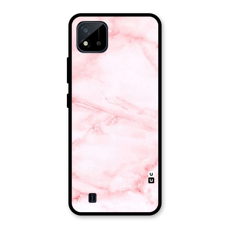 Pink Marble Print Glass Back Case for Realme C11 2021