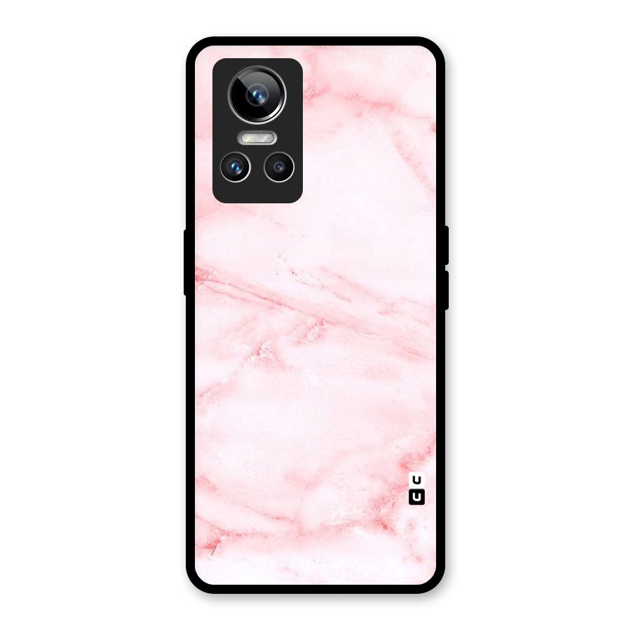 Pink Marble Print Glass Back Case for Realme GT Neo 3
