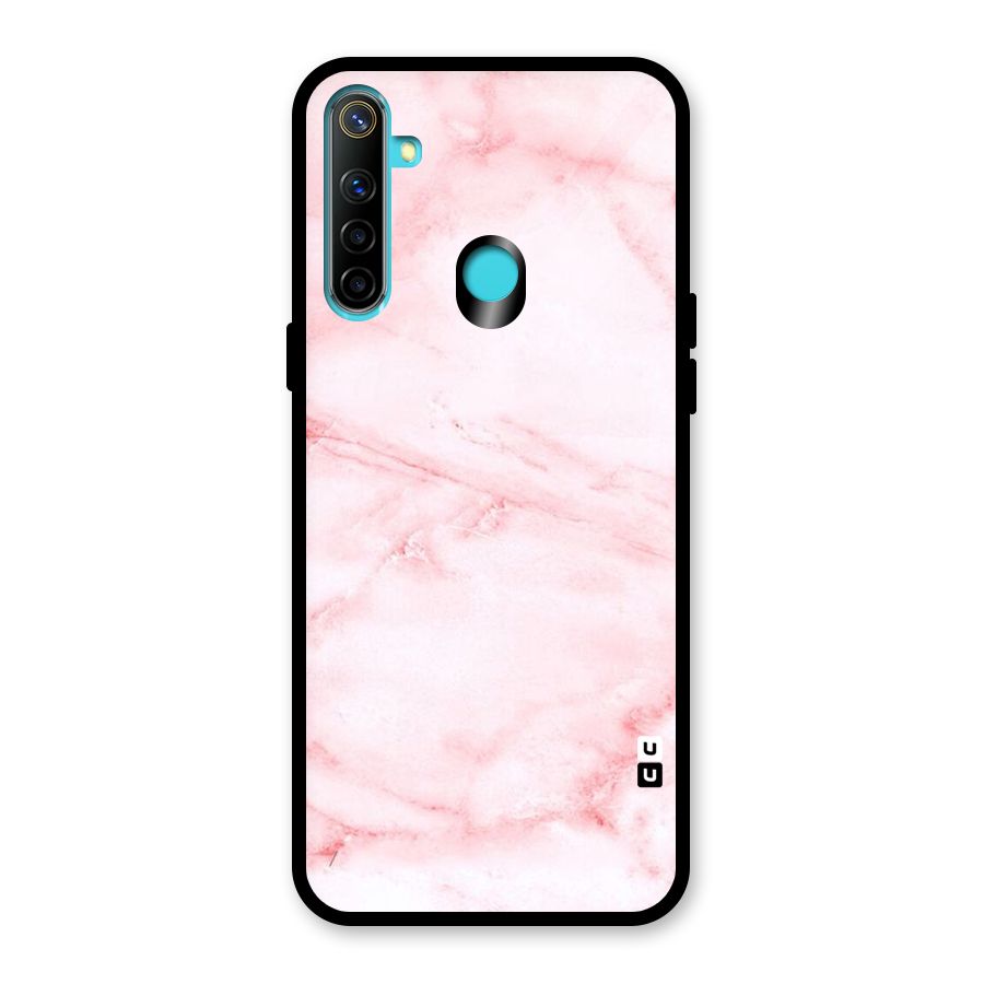 Pink Marble Print Glass Back Case for Realme Narzo 10