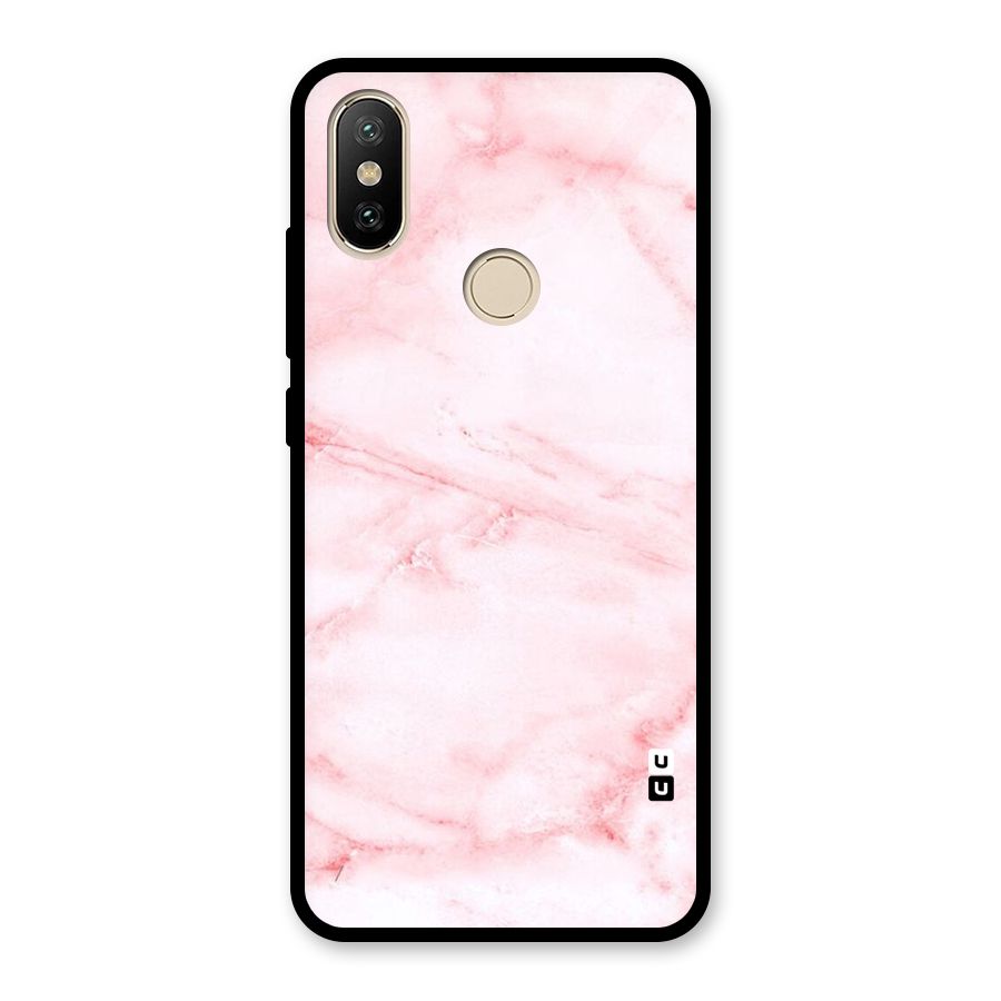 Pink Marble Print Glass Back Case for Redmi A2