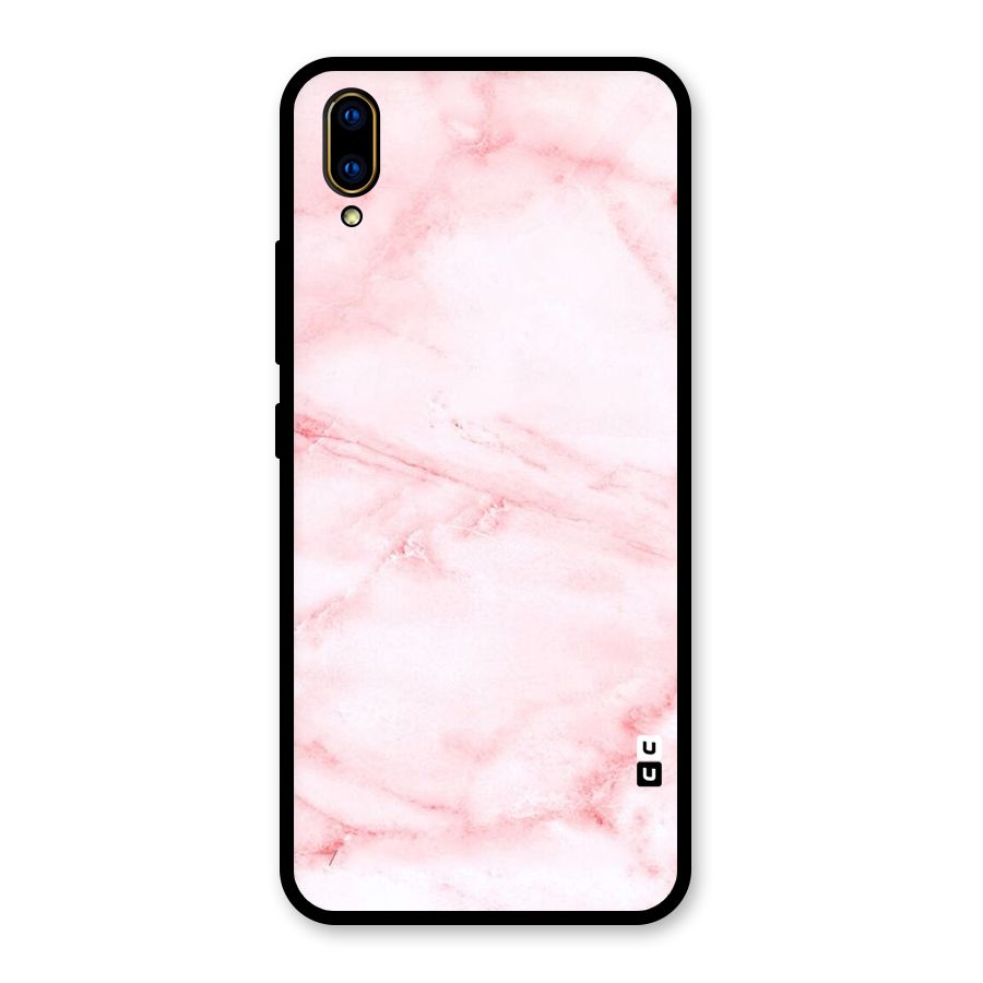 Pink Marble Print Glass Back Case for Vivo V11 Pro