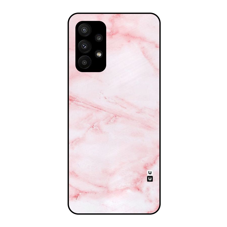 Pink Marble Print Metal Back Case for Galaxy A23