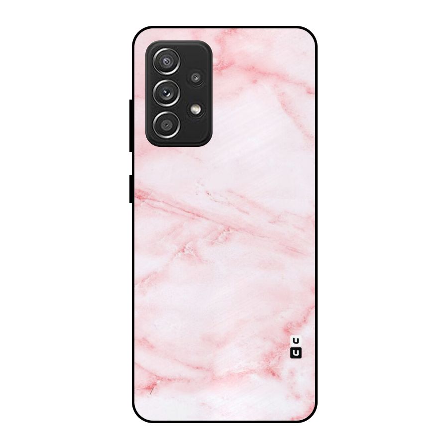 Pink Marble Print Metal Back Case for Galaxy A52s 5G