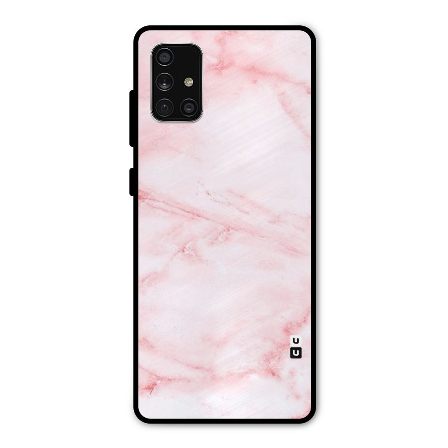 Pink Marble Print Metal Back Case for Galaxy A71