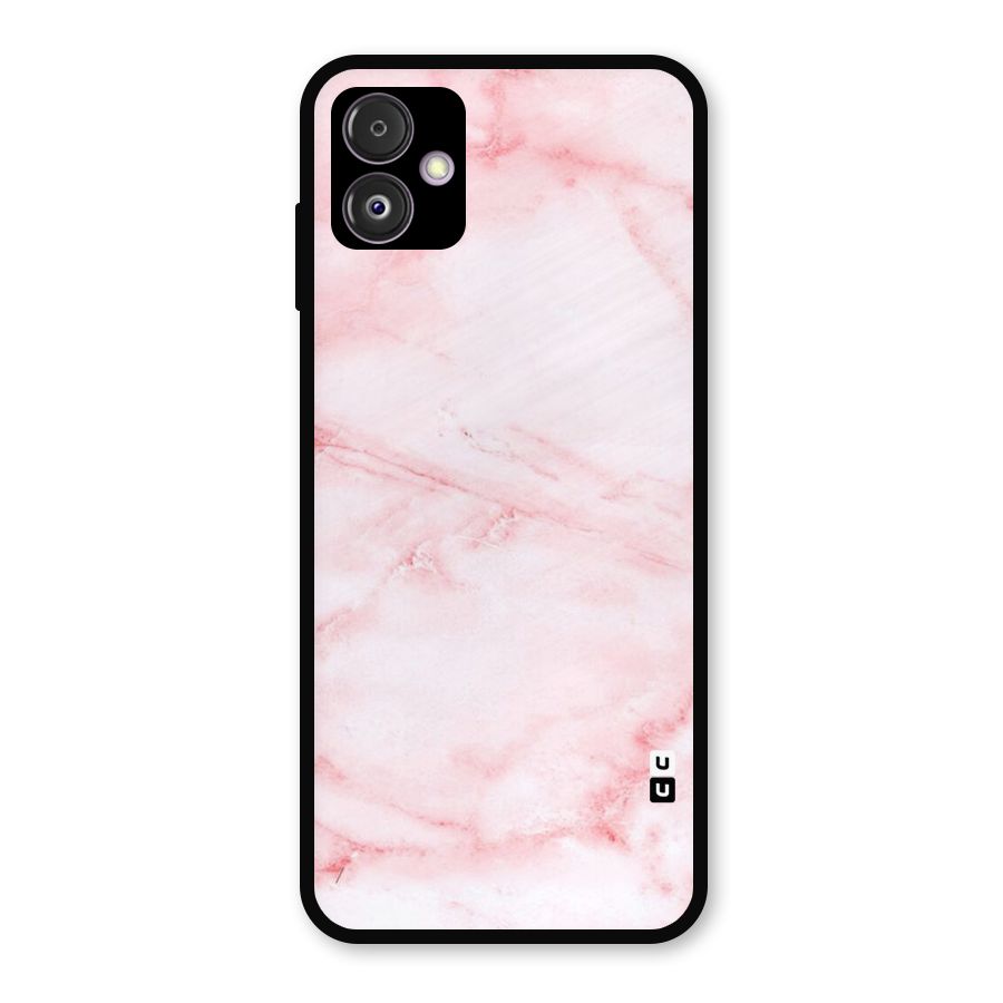 Pink Marble Print Metal Back Case for Galaxy F14