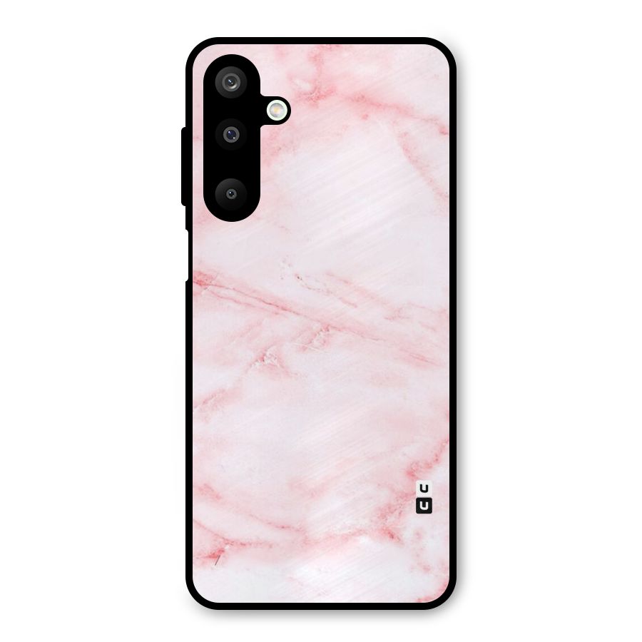 Pink Marble Print Metal Back Case for Galaxy M16