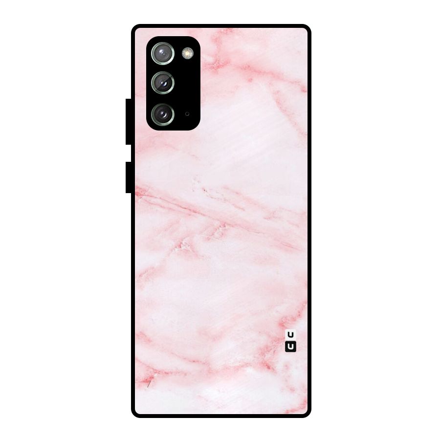 Pink Marble Print Metal Back Case for Galaxy Note 20