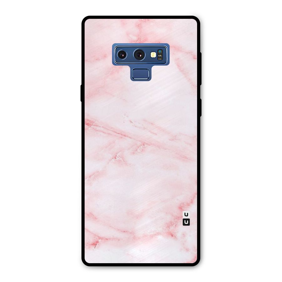 Pink Marble Print Metal Back Case for Galaxy Note 9