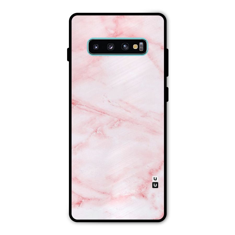 Pink Marble Print Metal Back Case for Galaxy S10 Plus