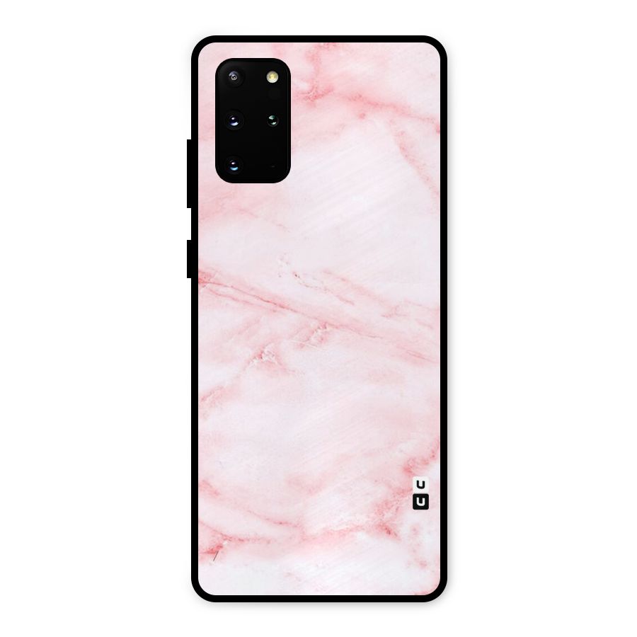 Pink Marble Print Metal Back Case for Galaxy S20 Plus