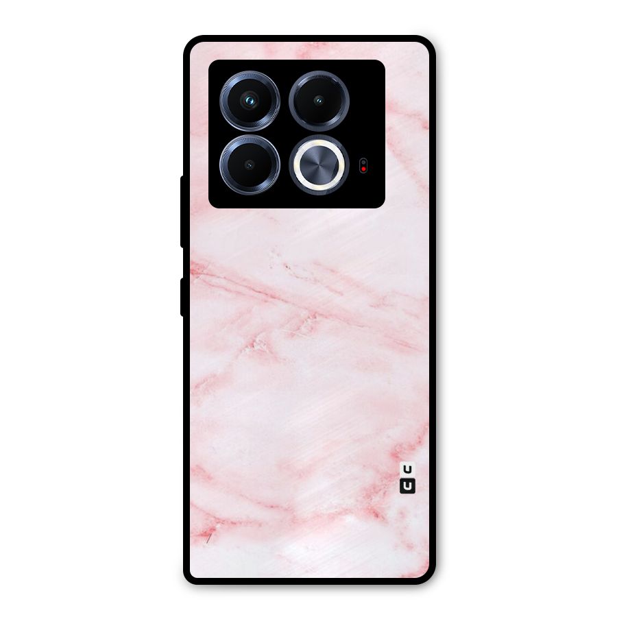 Pink Marble Print Metal Back Case for Infinix Note 40 5G