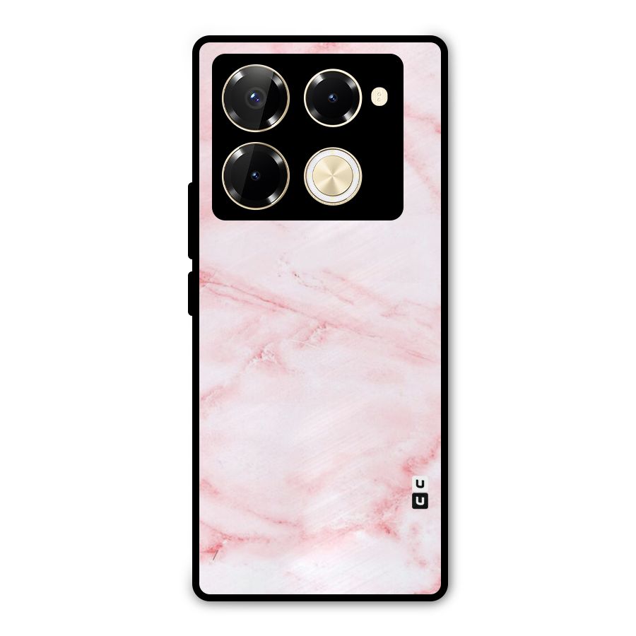 Pink Marble Print Metal Back Case for Infinix Note 40 Pro Plus