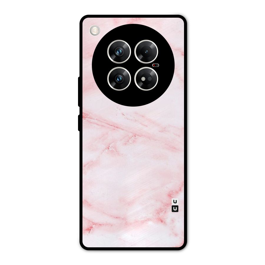 Pink Marble Print Metal Back Case for Infinix Zero 40 5G