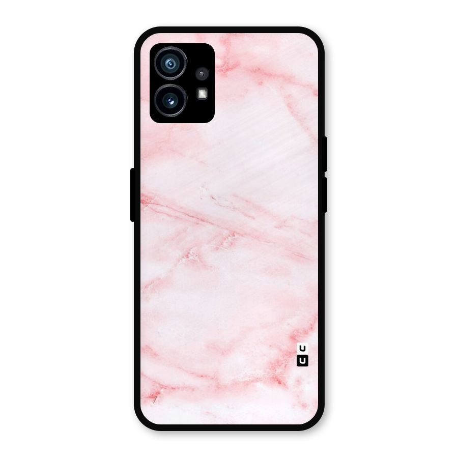 Pink Marble Print Metal Back Case for Nothing Phone 1