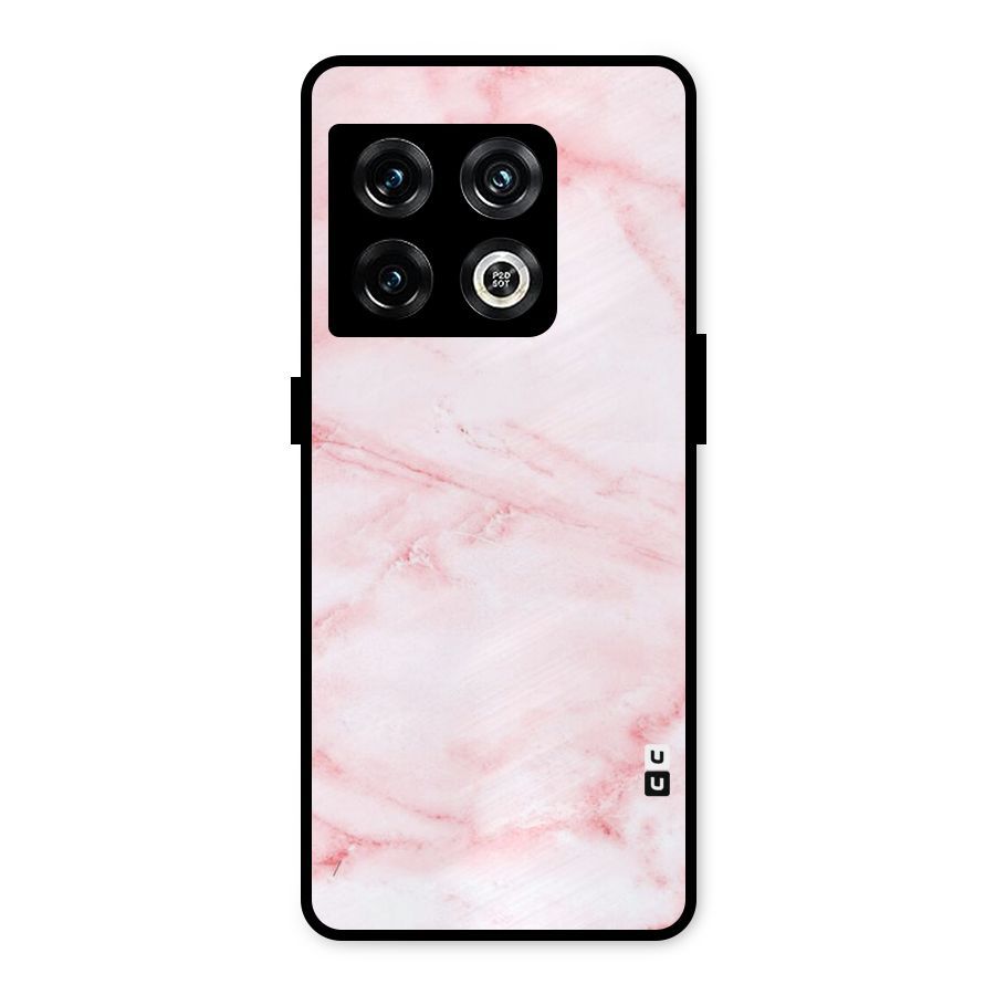 Pink Marble Print Metal Back Case for OnePlus 10 Pro 5G